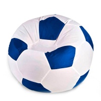 Папа Пуф Кресло мяч детский Оксфорд бело-синий XL в интернет магазине "ОБСТАНОВКИН"